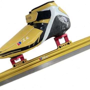 A new black dragon skater, a grown man and a male and female outdoor skater