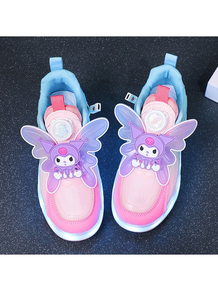 Four-wheel skating girl Kuromi's 2024 new summer child breakaway girl flashlights for dry skates
