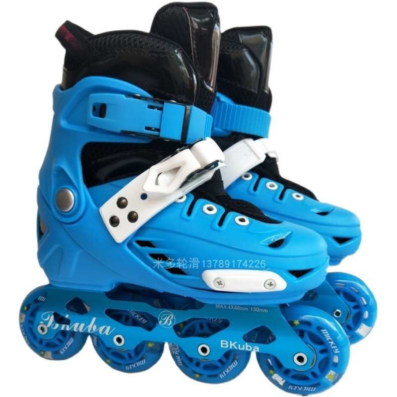 An adult skater with a full set of roller skates, boys, girls and boys with a professional education can be brought up