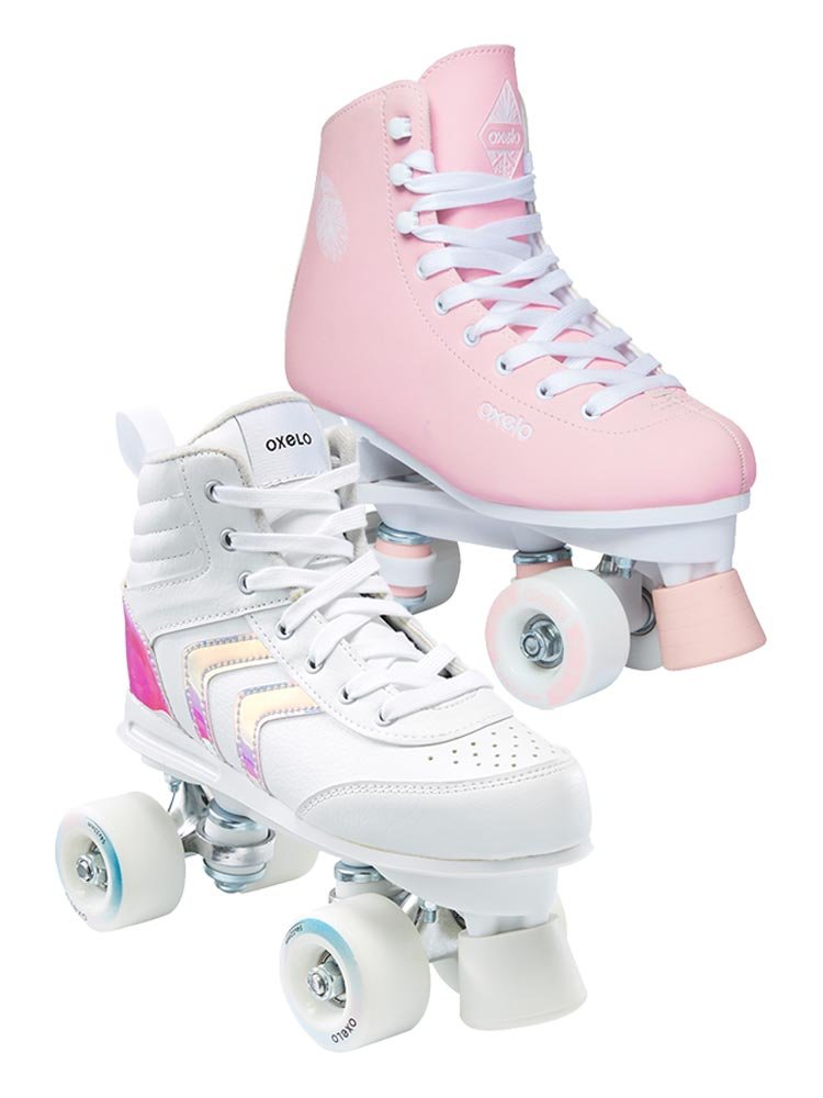 DICANNON, A GROWN-UP GIRL WITH A DOUBLE SKATER, AND A FOUR-WHEELED DRY-SHOE DOUBLE-SHOED KIDA