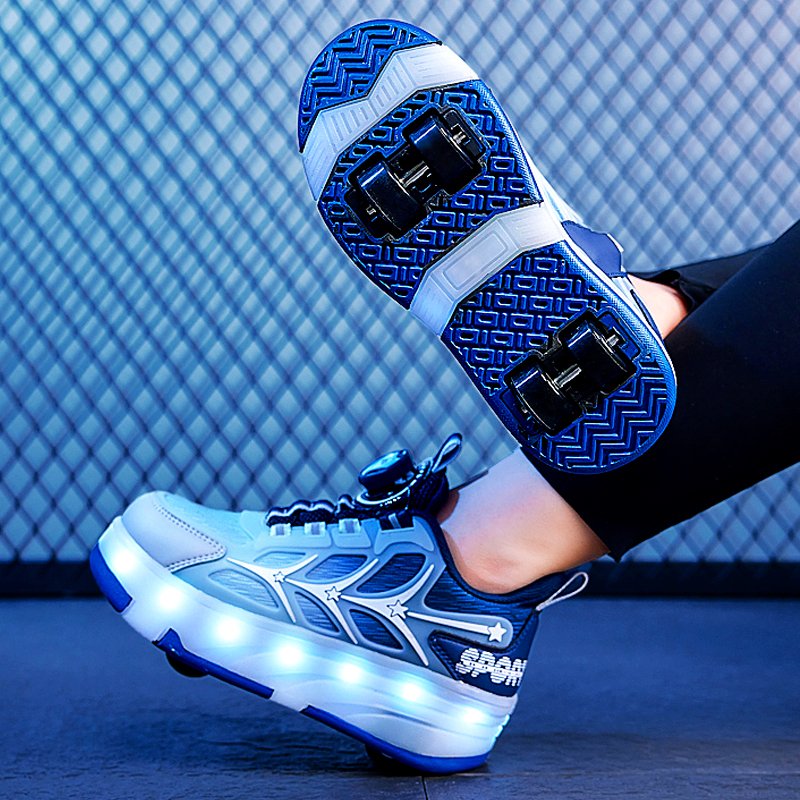 A new 2024 Autumn Sports Invisible skater boy with four rollers