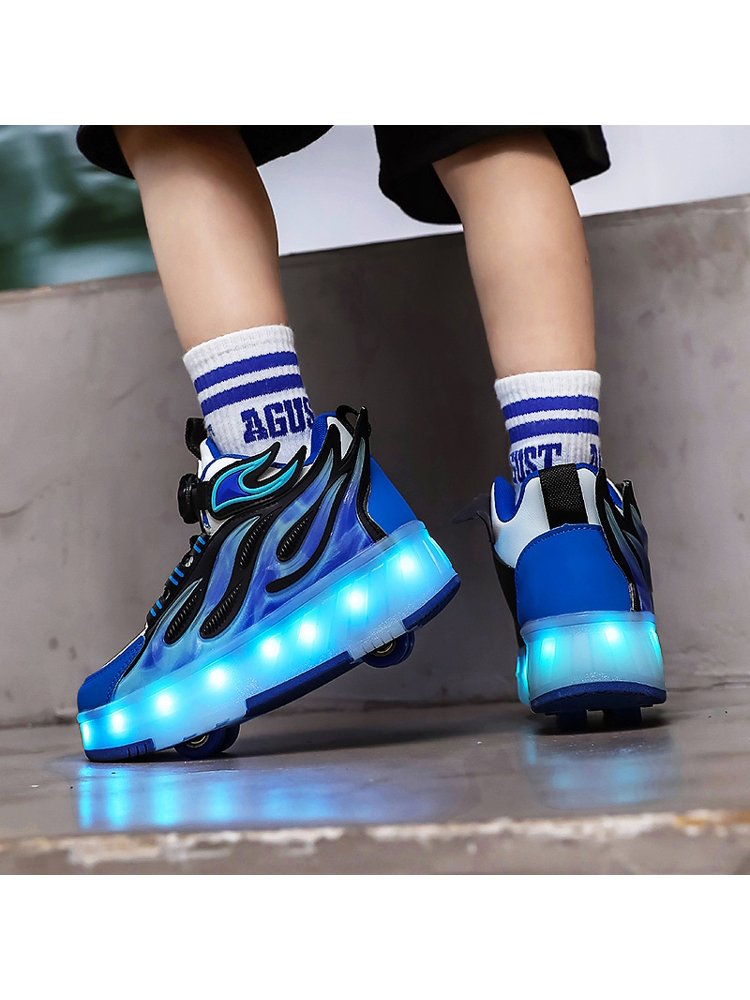 Skating slipper boys spring and autumn 2024 new children's skates with big boys in four invisible sports