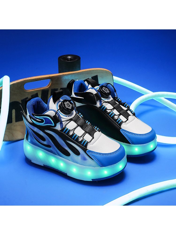 Skating slipper boys spring and autumn 2024 new children's skates with big boys in four invisible sports
