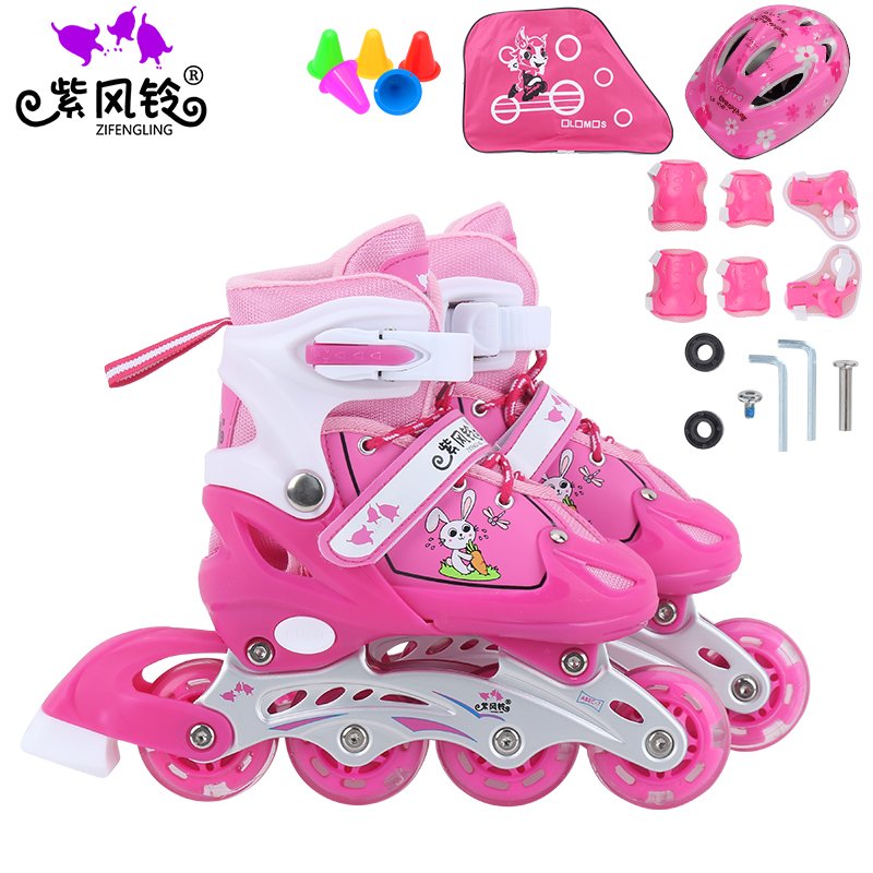 Two pairs of skates, two pairs of skates, four wheels of skates
