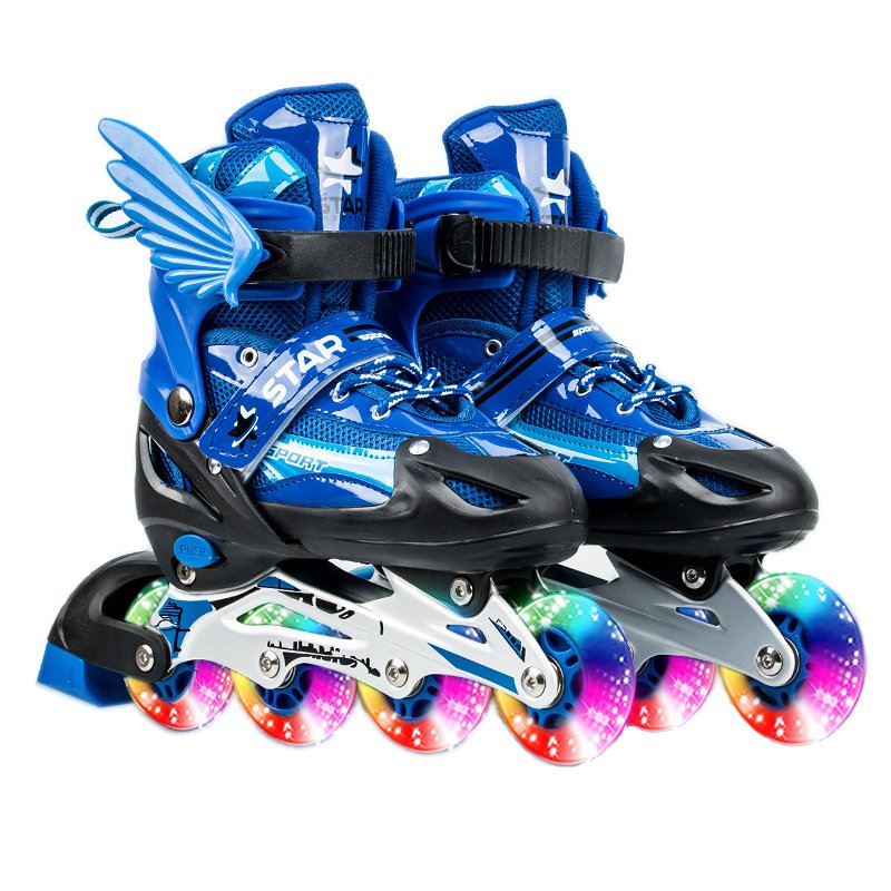 Children aged 3-5-6-8-10 years, boys and girls, in Migau ' s official flag shop, with a full set of skating shoes