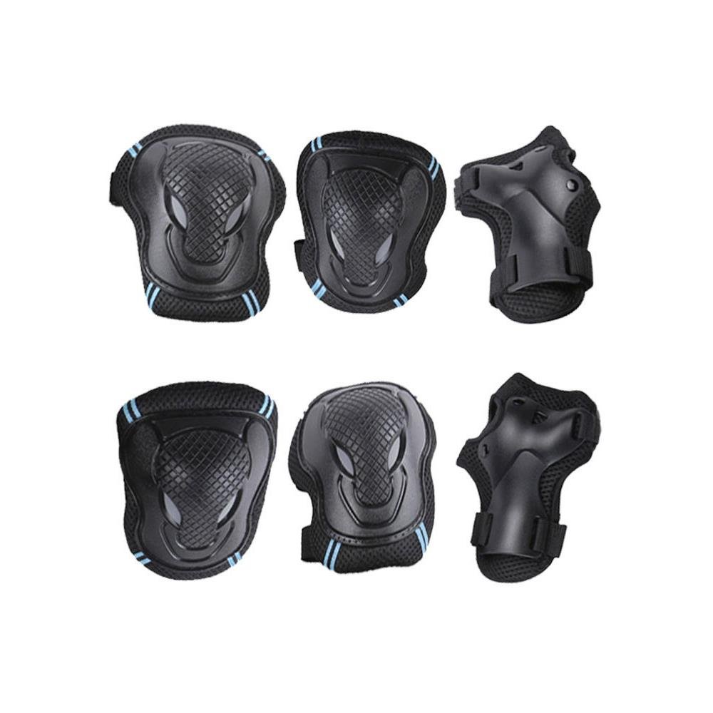 Six sets of hand-protected elbows for children with skating gear and skating gear