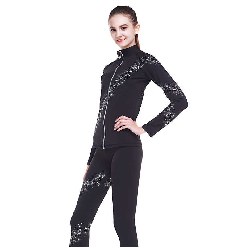 Figray skating suit for children training for starling adult velvet skating pants