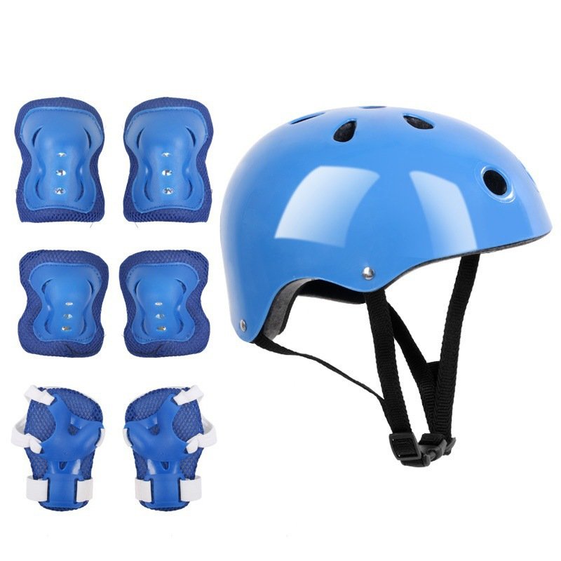 Seven sets of a balanced skating cart skating slipper kit for children's black bubble helmet butterflies