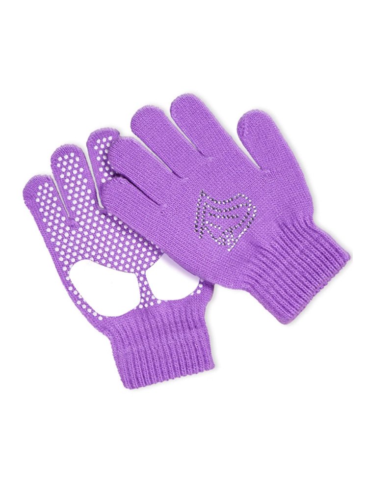 Figrected children's skating gloves, skating gloves, and heated handpaste