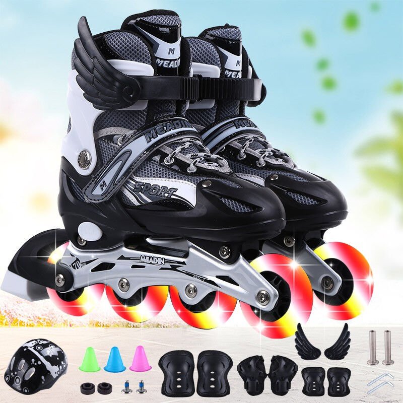 Roller skates children's roller skates full of starters, boys and girls 3-4-