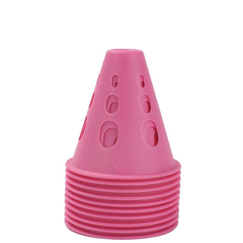 Roller skater training equipment, roller skater training cup for wind stakes, corner-marked conical barriers