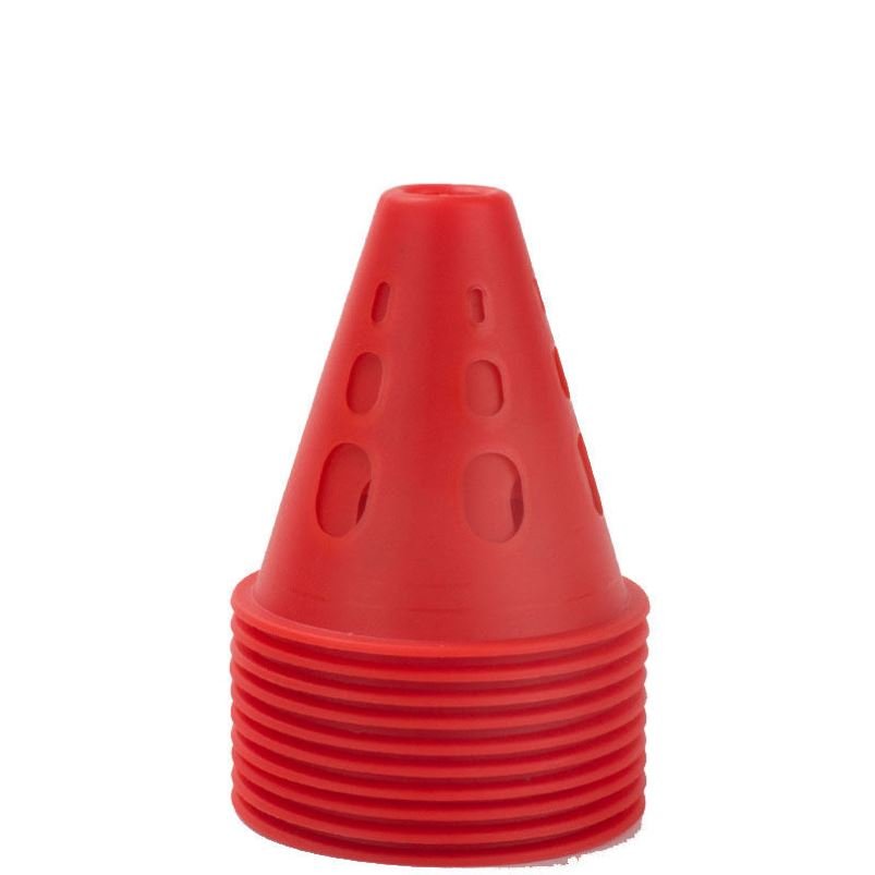 Roller skater training equipment, roller skater training cup for wind stakes, corner-marked conical barriers