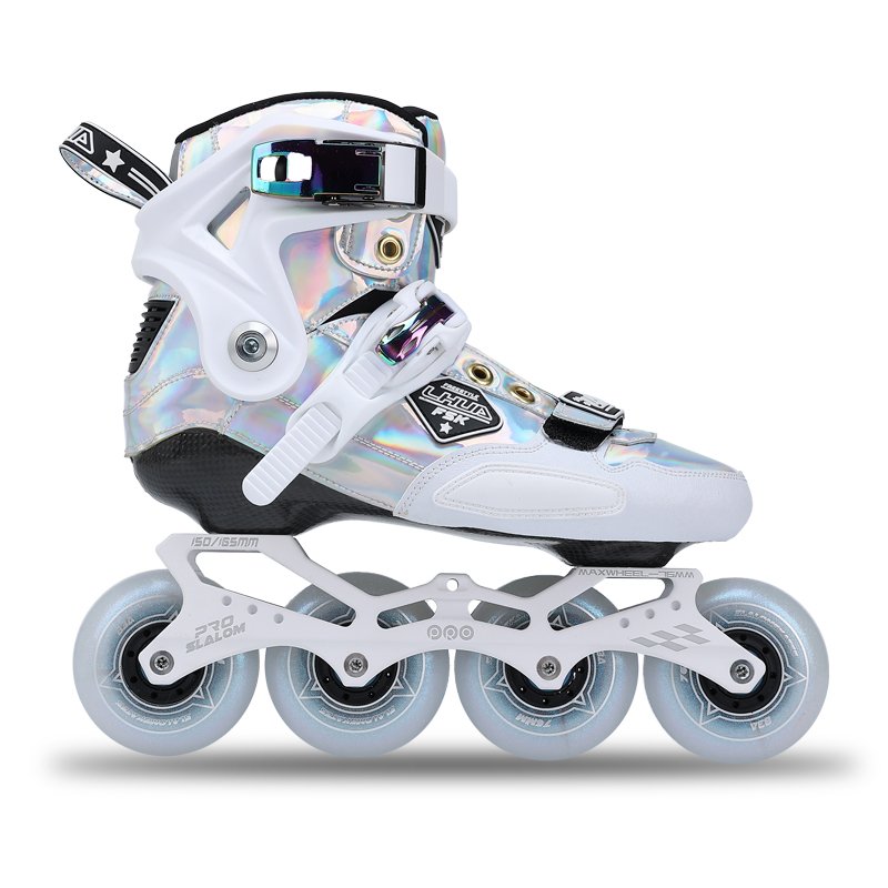 Three-wheel-sliding shoes for children with specialized carbon-fibrous shoes