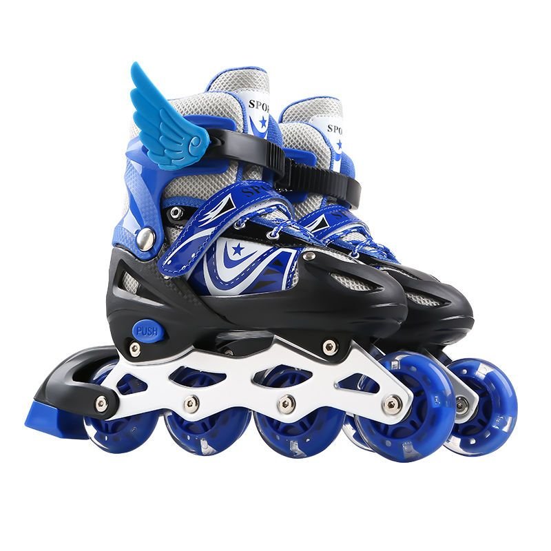 Boys skates can be scalded with brakes, girls starters with skating skates