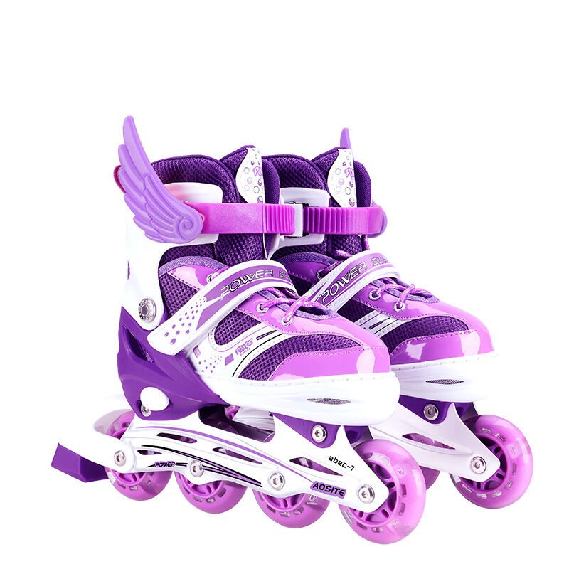 Children skating shoes full of 8 rounds of skating shoes for girls aged 3-4-5-6-7-10-12