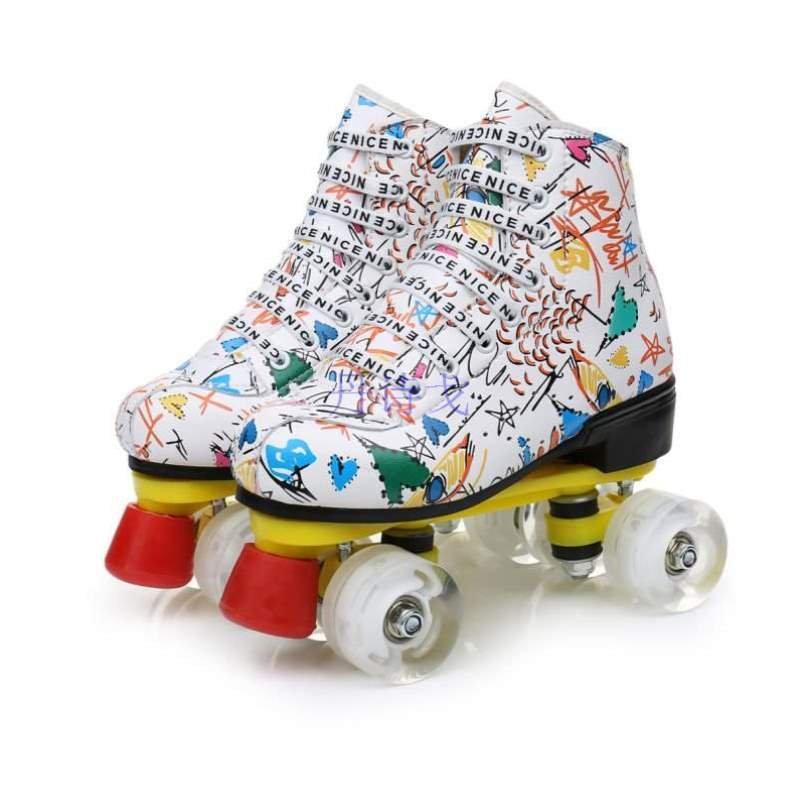 Four rounds of dry-shoe-shoe-scratching flashes of dicalon skates for adult boys and girls