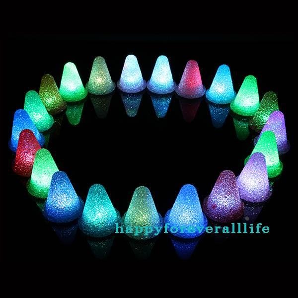 Rolling road crystal stakes, skating barrier skater horn-marked pillar batteries glowing at night