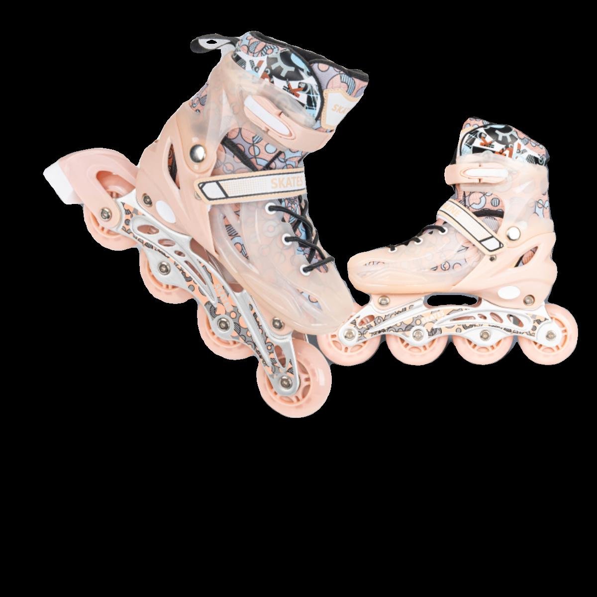 Miskid children skater suit, straight-on-shoot skater skates