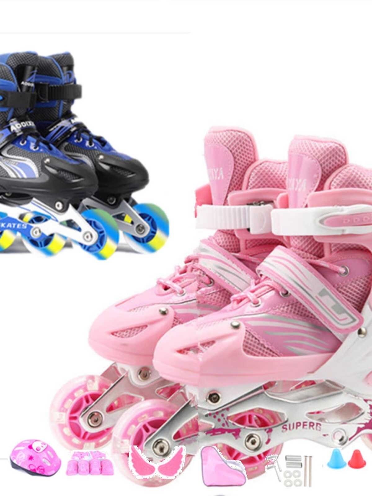Dicannon's official flagship skating children are full of starters' double roller skates and four rounds of dry skates