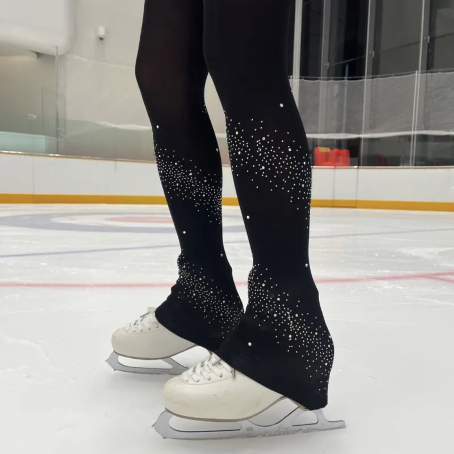 fancy skating with fireworks