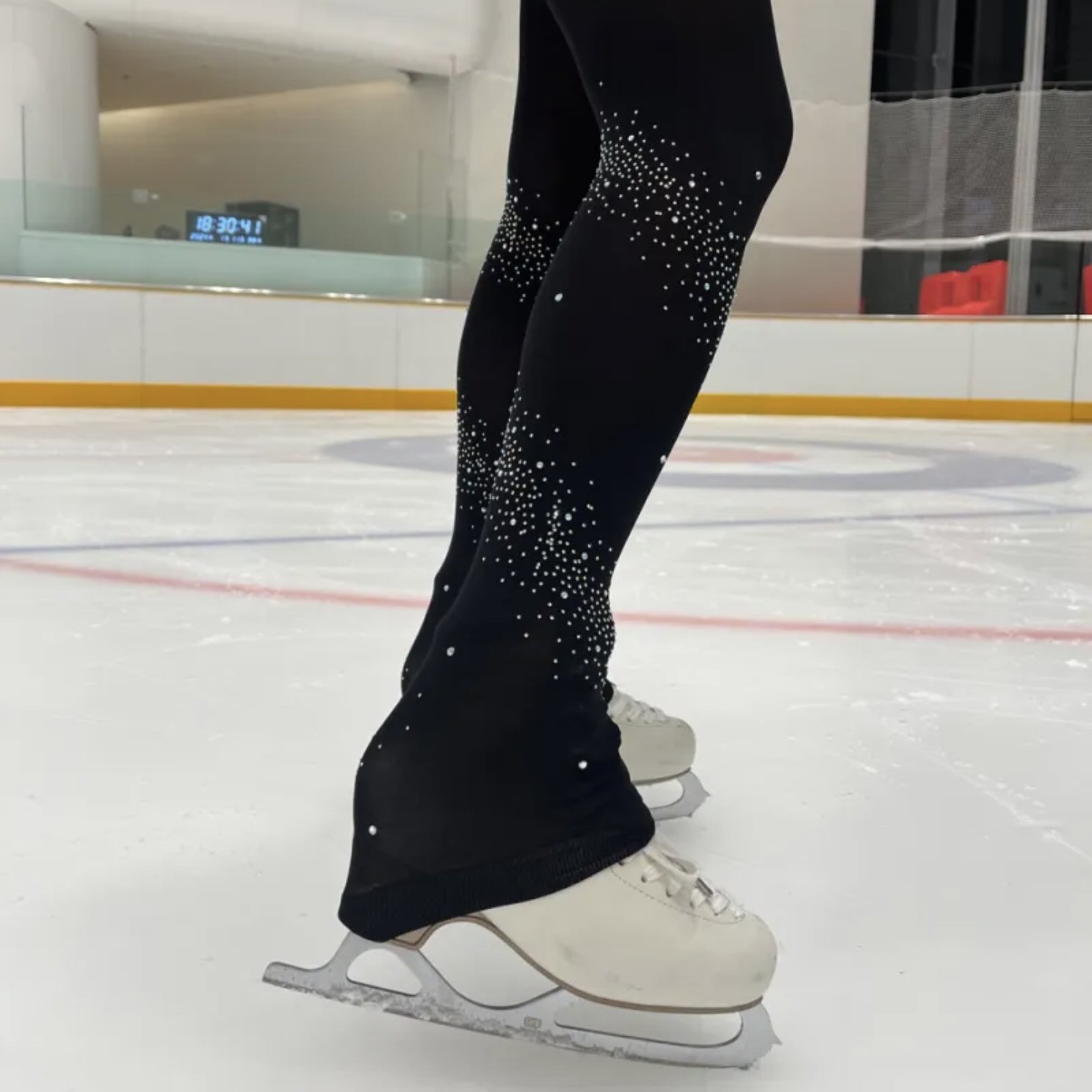 fancy skating with fireworks