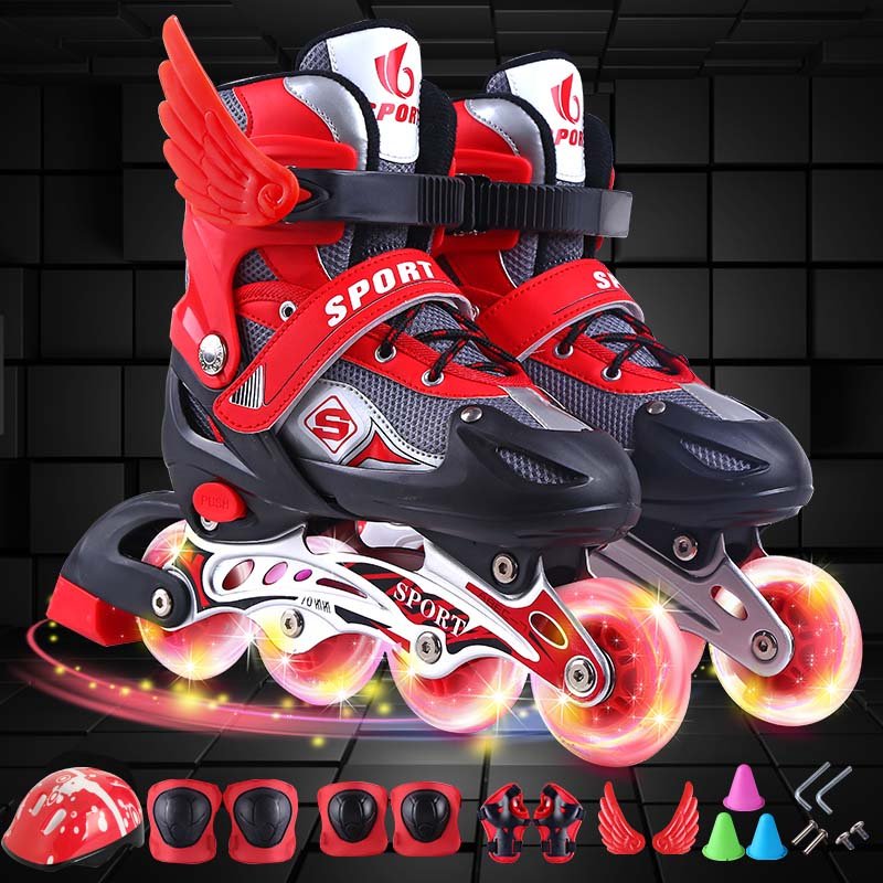A full set of starters' skates, boys and girls' skates