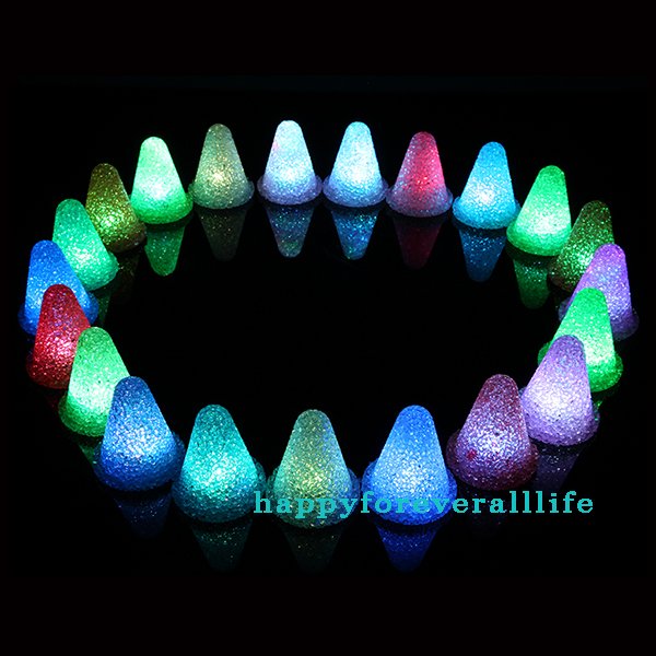 Rolling road crystal stakes, skating barrier skater horn-marked pillar batteries glowing at night