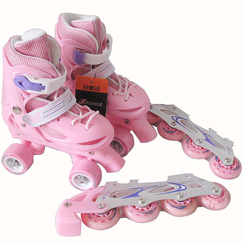 Dicanon Two-A-Child Skating Shoe Skating for an adult girl in a four-wheeler row