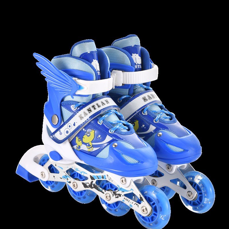 3- to 5- to 8- to 10-year-old boys and girls skater children with full pairs of two-wheeled skates