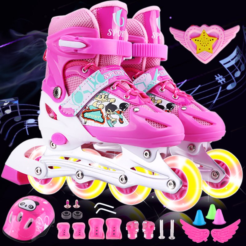 First-class skating shoes for children with a full set of men and women