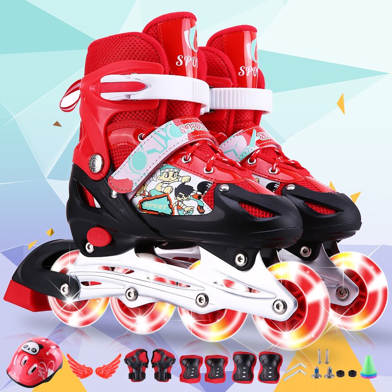 First-class skating shoes for children with a full set of men and women