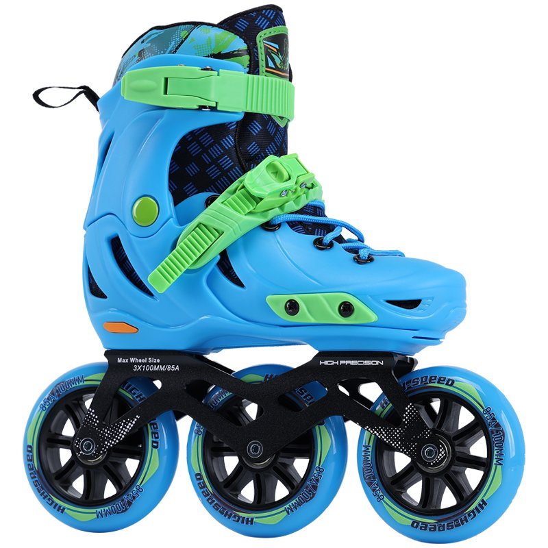 Children's three-wheeler slipper professional skater juniors can regulate racing ice skates