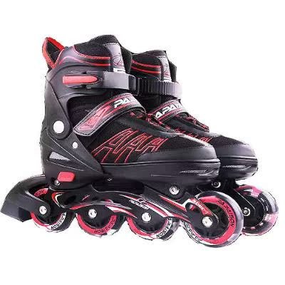 All-embracing boys and girls in children's skates can regulate boy-coded student flat break