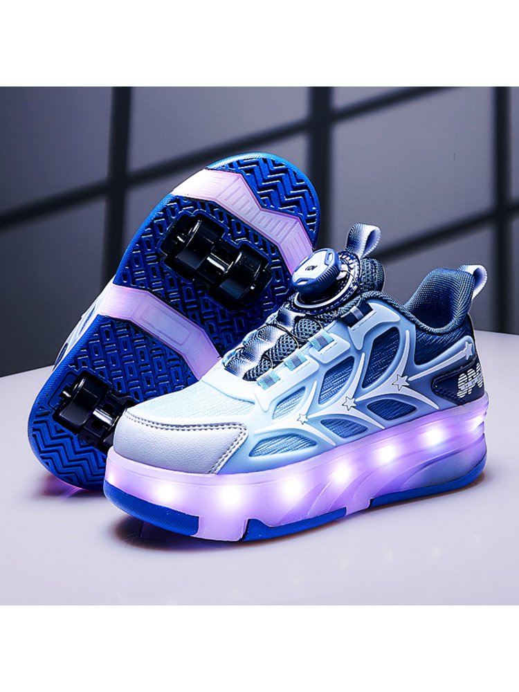 Roller slipper boy, 2024 new kids in summer, four-wheel skates pops out of the boy with luminous wheels