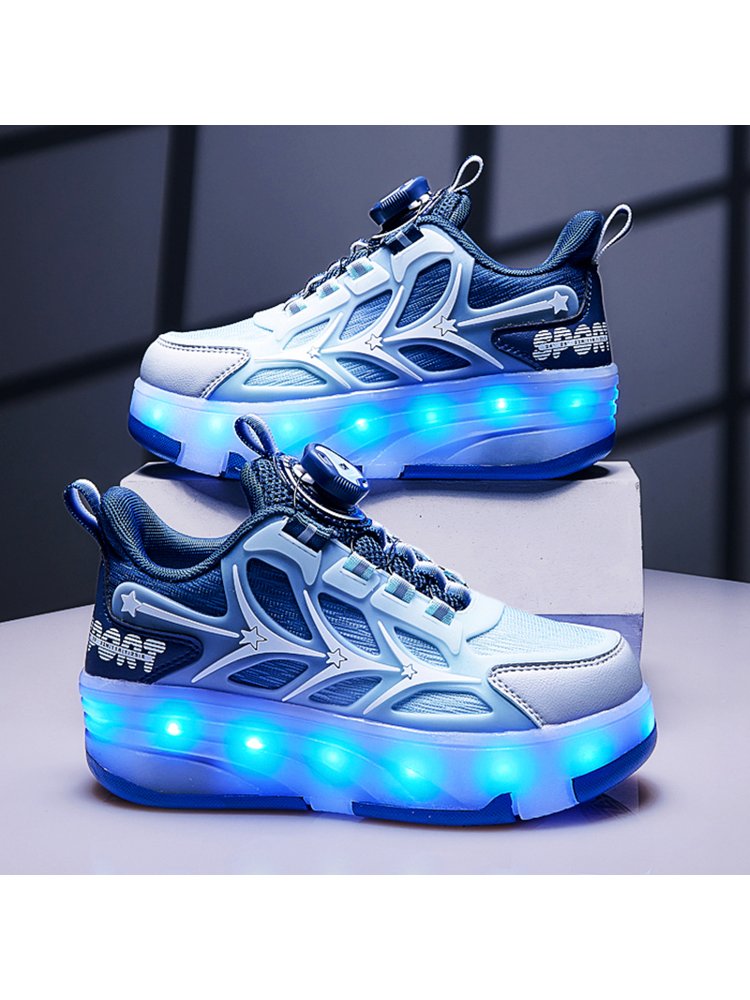 Roller slipper boy, 2024 new kids in summer, four-wheel skates pops out of the boy with luminous wheels