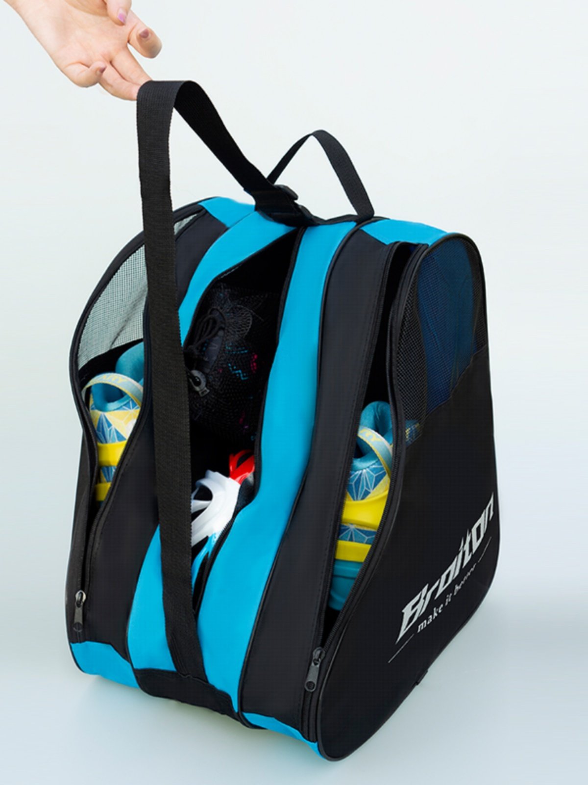 Three-storey skating skating slippers, one-shoulder-packed, straight-slippers