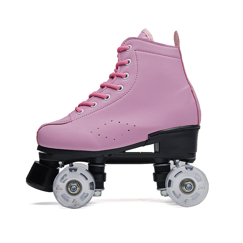 Two roller skate skates, four rounds of adult dry skates, adult ice skater, adult ice skater
