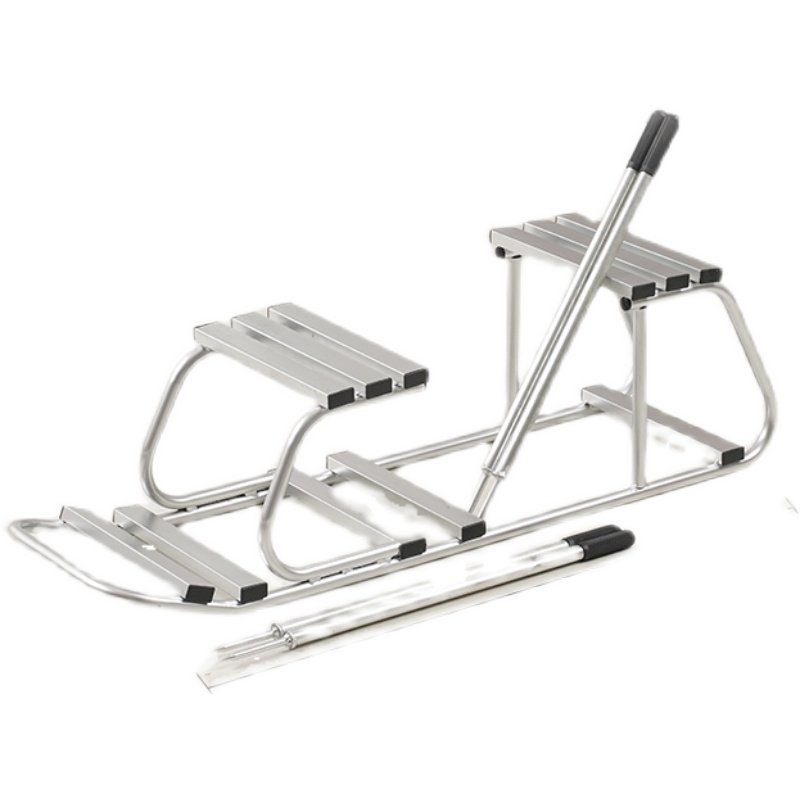 Ice-crawling out-of-the-door skating for adult sleds in winter, ice-crawling double-skating ploughs