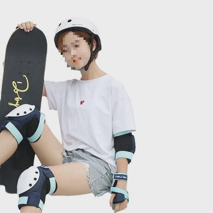 Children ' s protection under the knee helmet protection kit for adult skater skating and skiing girls