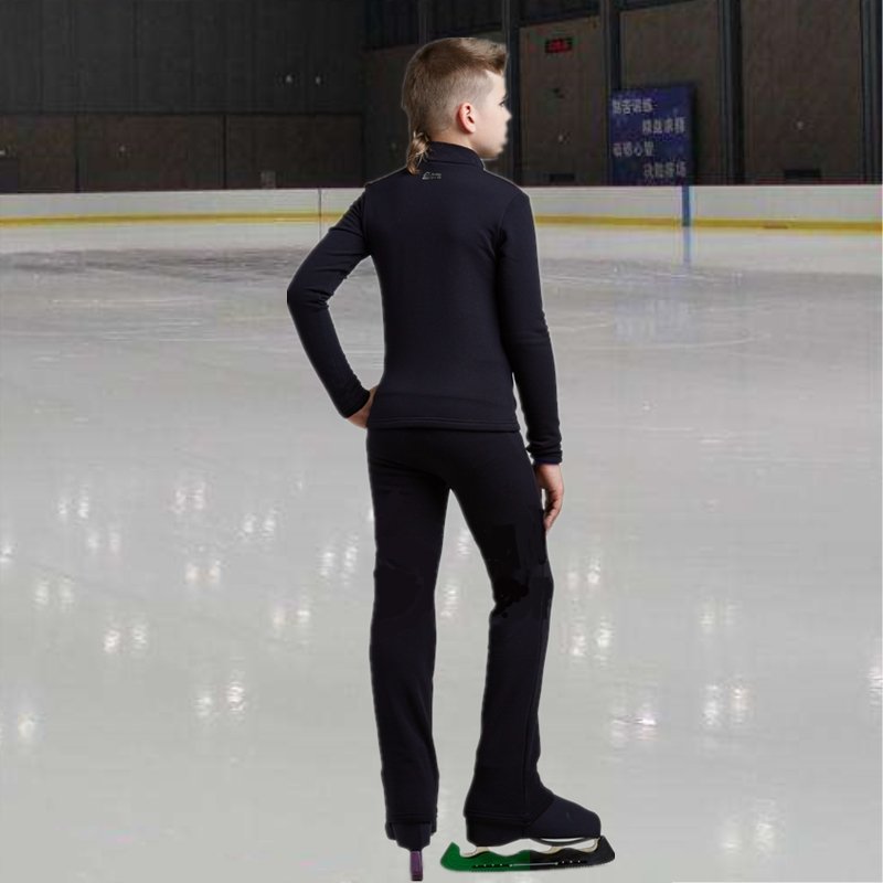 small luxurious child skating suit suit training boy adult black skating training 0831m