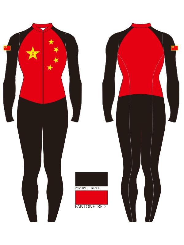 Long-sleeved, one-story skating suit for adult children