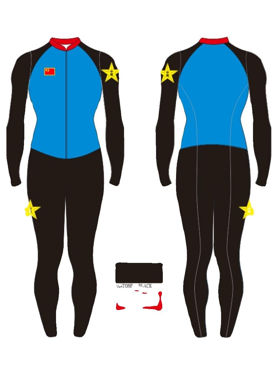 Long-sleeved, one-story skating suit for adult children