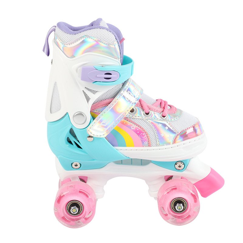 Dicannon's little skater boy, boy and girl, two pairs of skates and four rounds of a full-blown academic shield