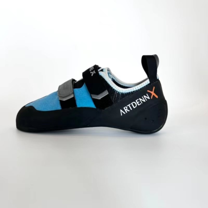CLIMBX, a rock-climbing shoe, Rave, the same man and woman