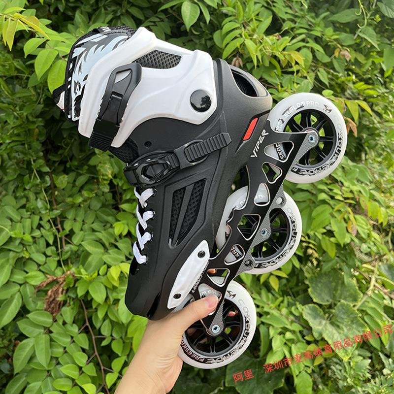 Big wheel slipper, adult skier, adult skater