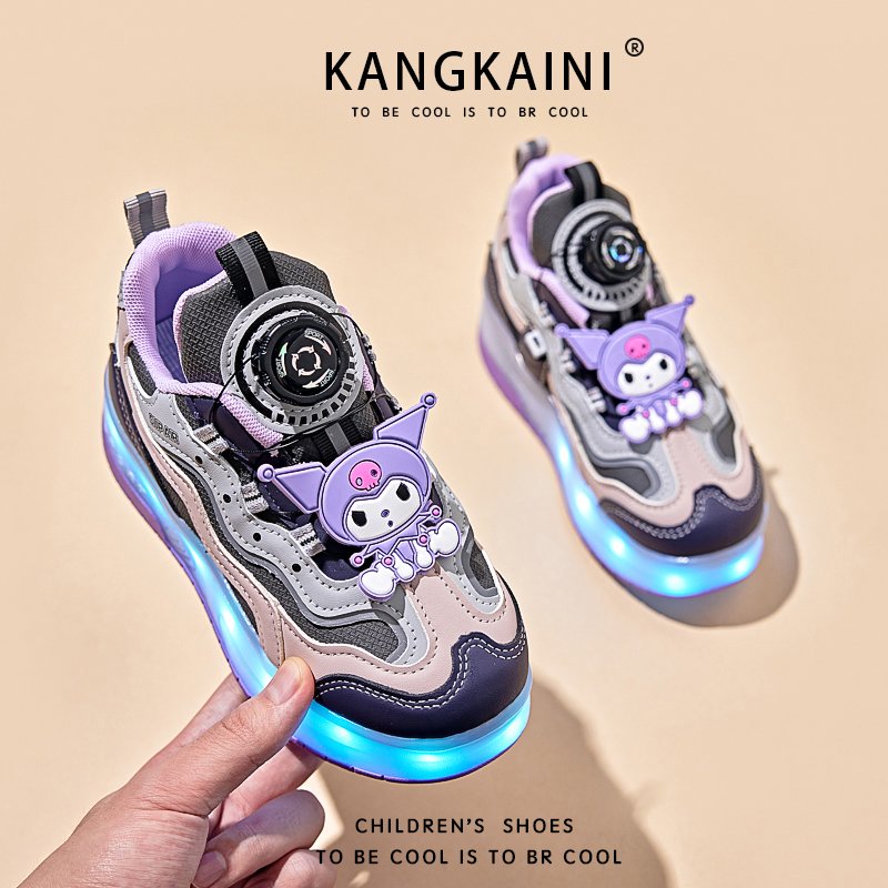 Scrambling shoes for girls in the summer and autumn, children's sports shoes and two wheels automatically shrink invisible primary school children's slippers