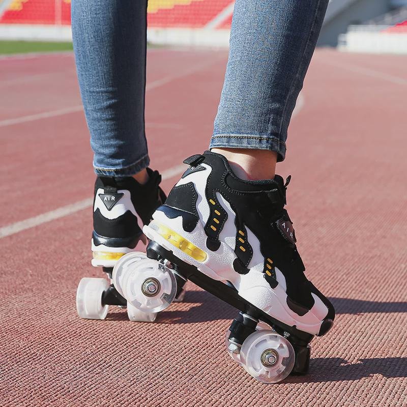 Black new Martin Boots and Skating Shoeboy Four Wheels for Adults and Men