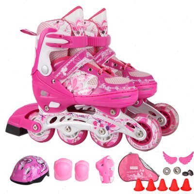 Bedron skater children's full suit, single-handed male and female skates, all straight-line wheel skates