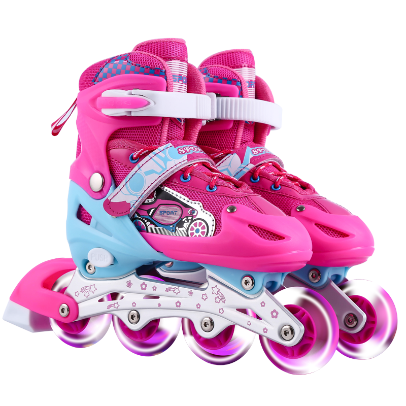 Dicannon (3-6-9-12 years of age) Shining-off wheel for children skates, full of children's straight skates