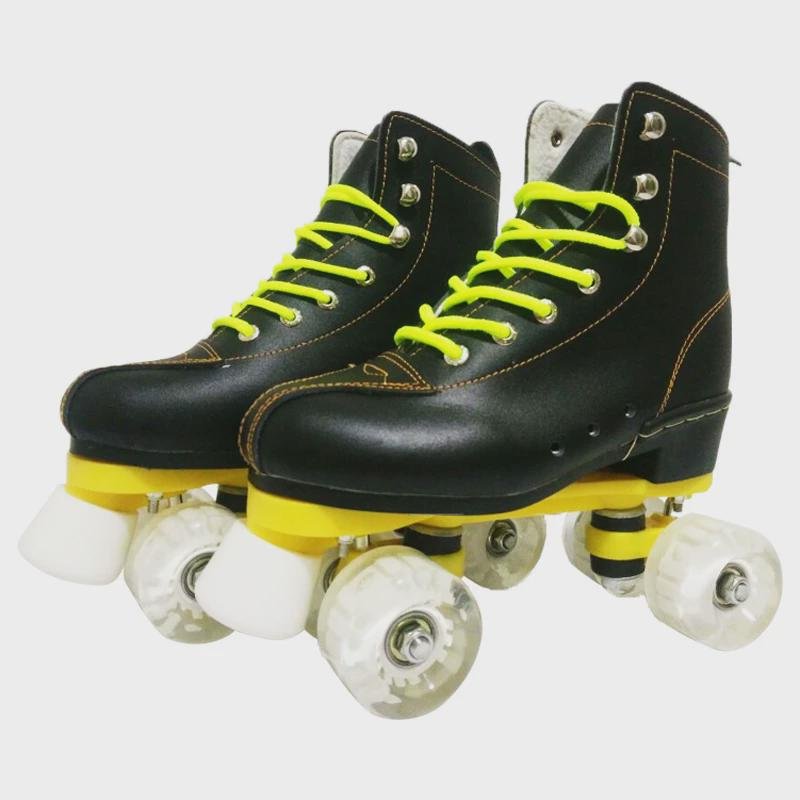 New adult pair of skates, four-wheeler skating shoes, adult male and female